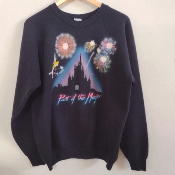 Disney Tops - Vintage 90s DISNEY WEAR Sweatshirt Part of the Magic Tinker Bell Castle 2 Sided